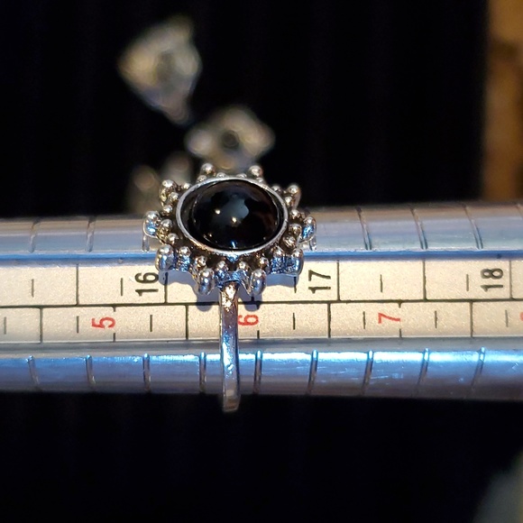 Set of 4 onyx fashion rings - Picture 2 of 5